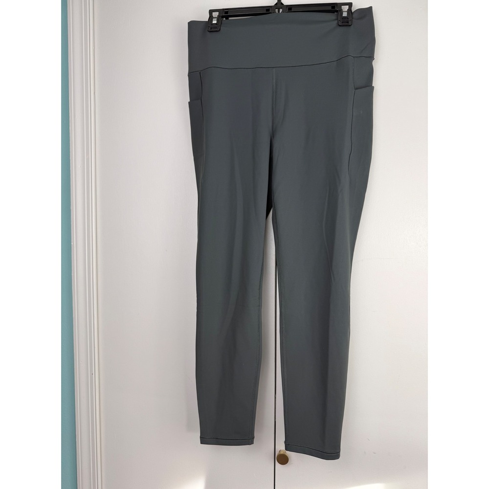 Spyder Active Womens XL Gray High Rise Pocket Leggings SP6070 Yoga Athletic NWOT